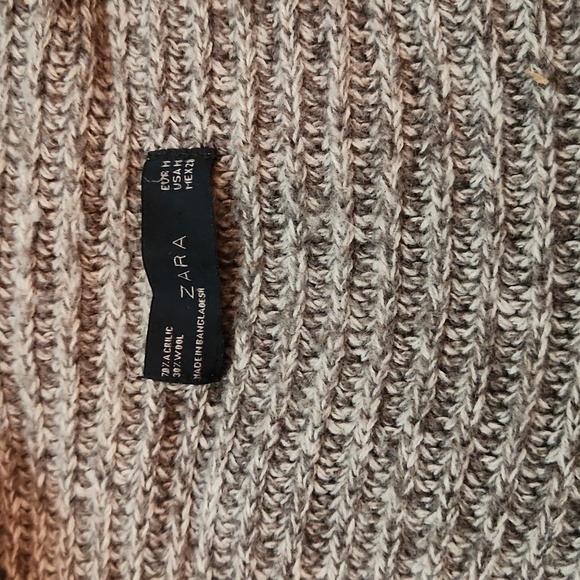 Zara gray and white knit open front cardigan - Picture 4 of 6